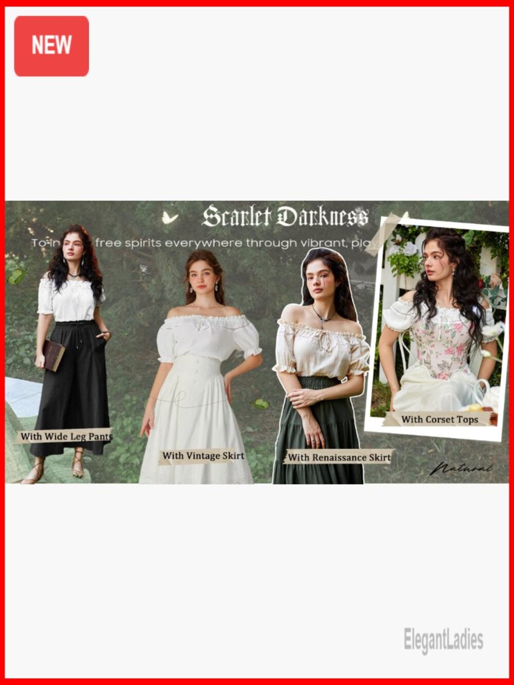 Off Shoulder Peasant Blouse Puff Sleeve Cotton Summer Loose Fit - Picture 6 of 6